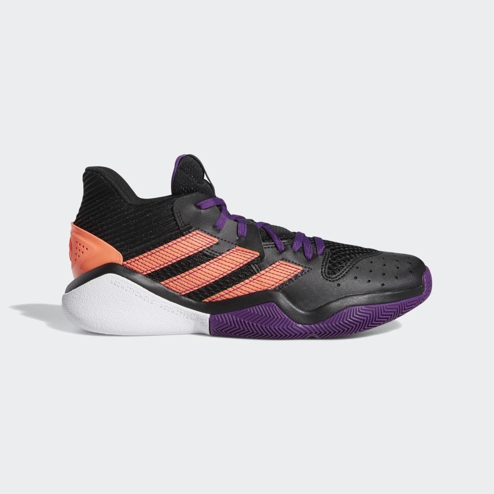 Adidas Men's Harden Stepback Basketball Shoes Black/Purple/Coral Ireland EF9889